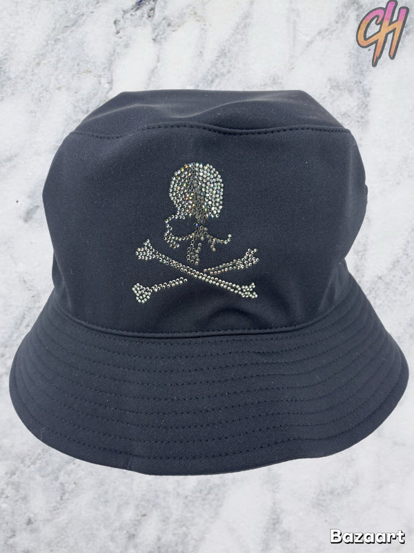 Mastermind X Swarovski Crystals Black Bucket Hat Size Small (MSRP: $800.00)