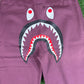 Bape Shark Burgundy Slim Fit Sweatpants Size Large