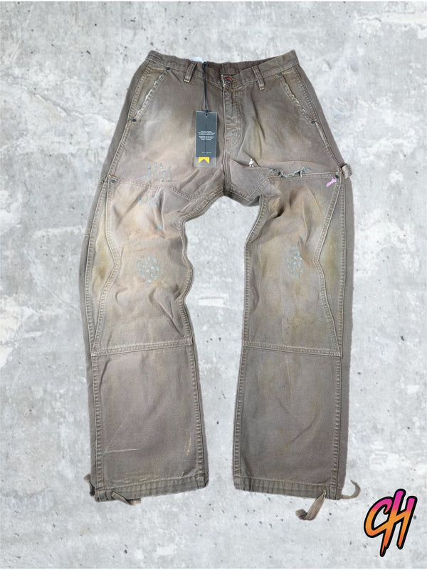 RHUDE Authentic Reza Double Knee Espresso Pants Mens Size Medium MSRP:$975.00