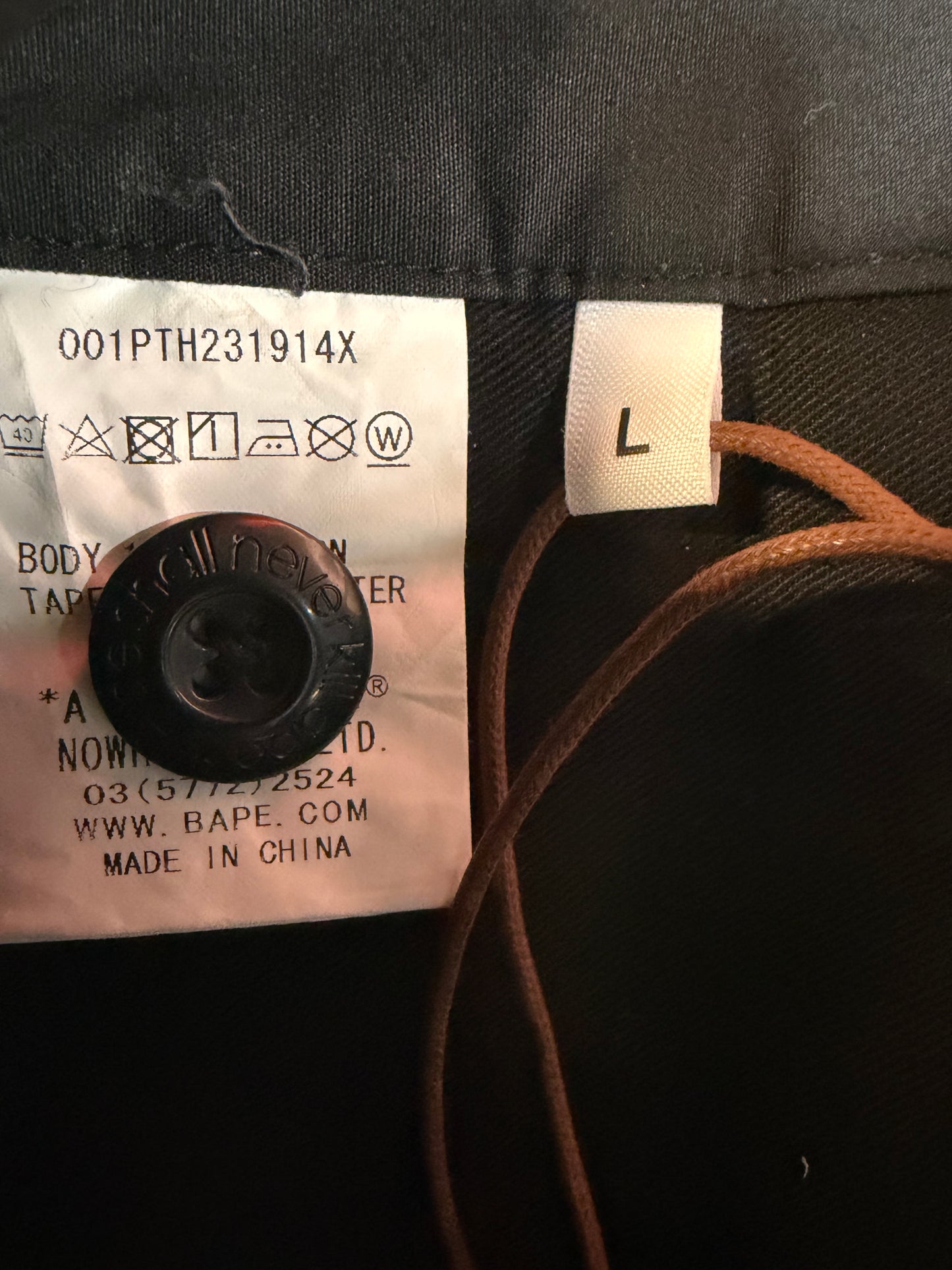 Bape X Jessie Reyez 6 Pocket Black Cargo Pants Size Small