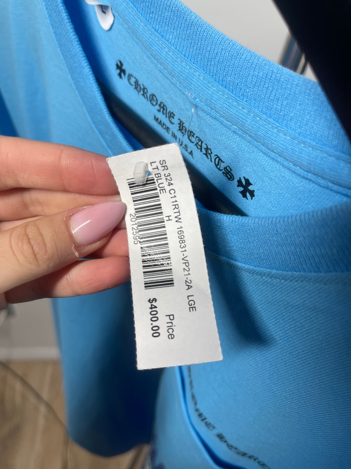 Chrome Hearts Matty Boy Brain Blue S/S T-Shirt Size Large