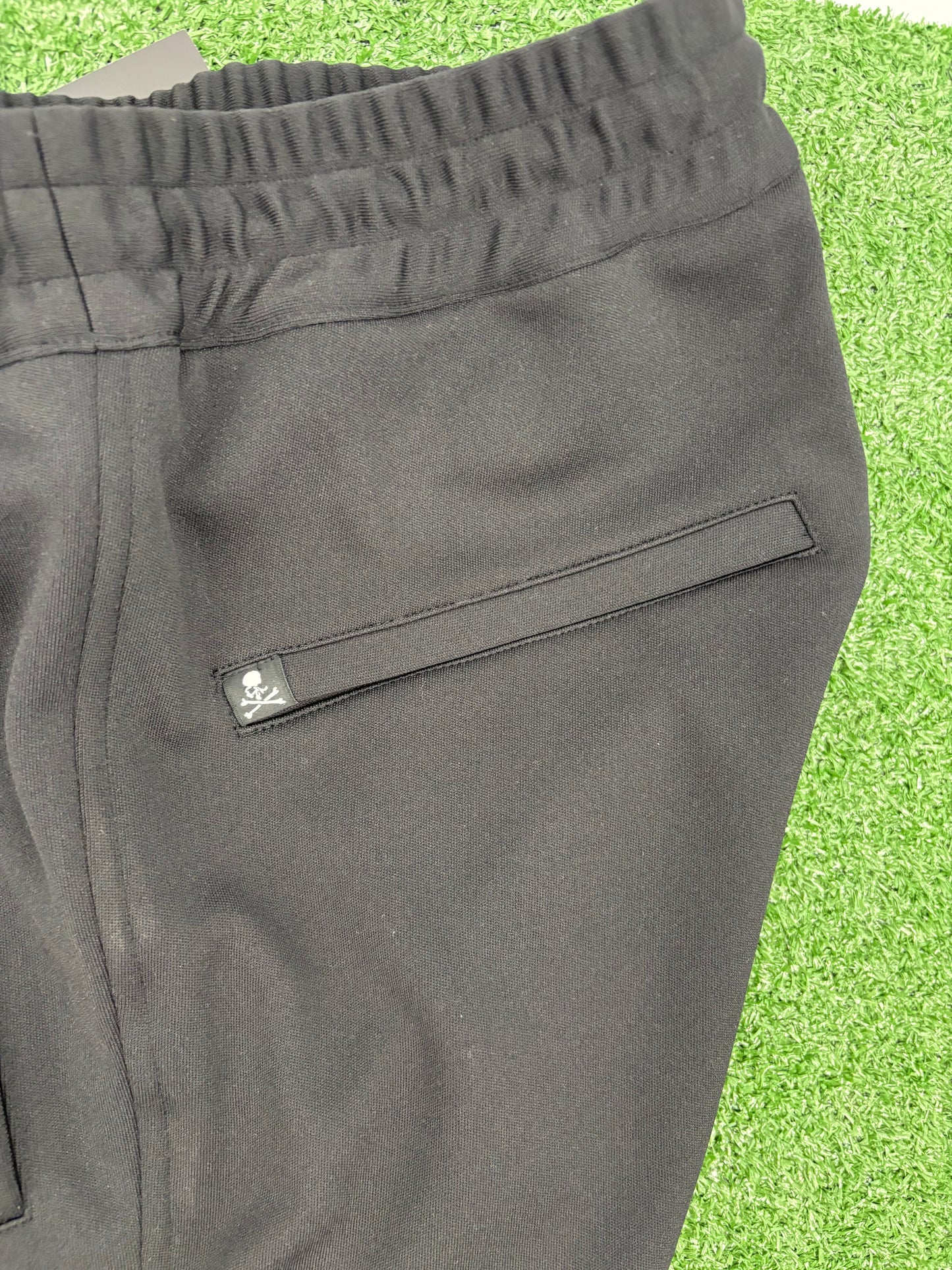 Mastermind Color Ribbed Black Track Pants Size Large (MSRP: $1,279)