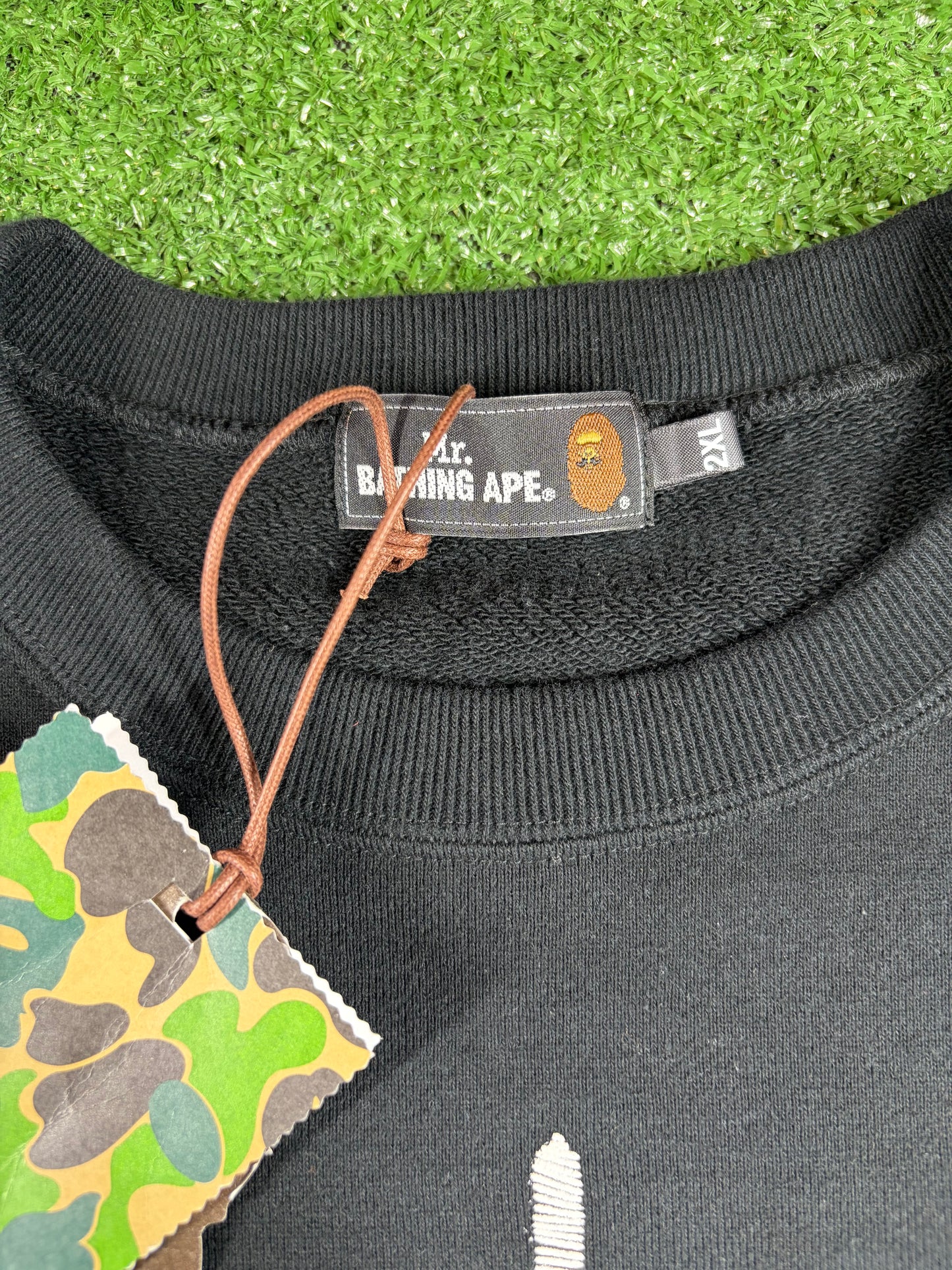 Bape 'Mr. Bathing Ape' Black Crewneck Sweater Size Small