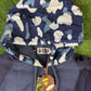 Bape X Sashiko Navy Camo Relaxed Full-Zip Hoodie Size Large
