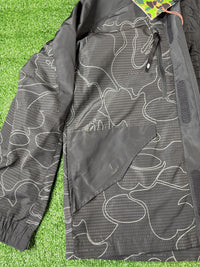 BAPE Text Code Camo Hooded Black Jacket Size Medium