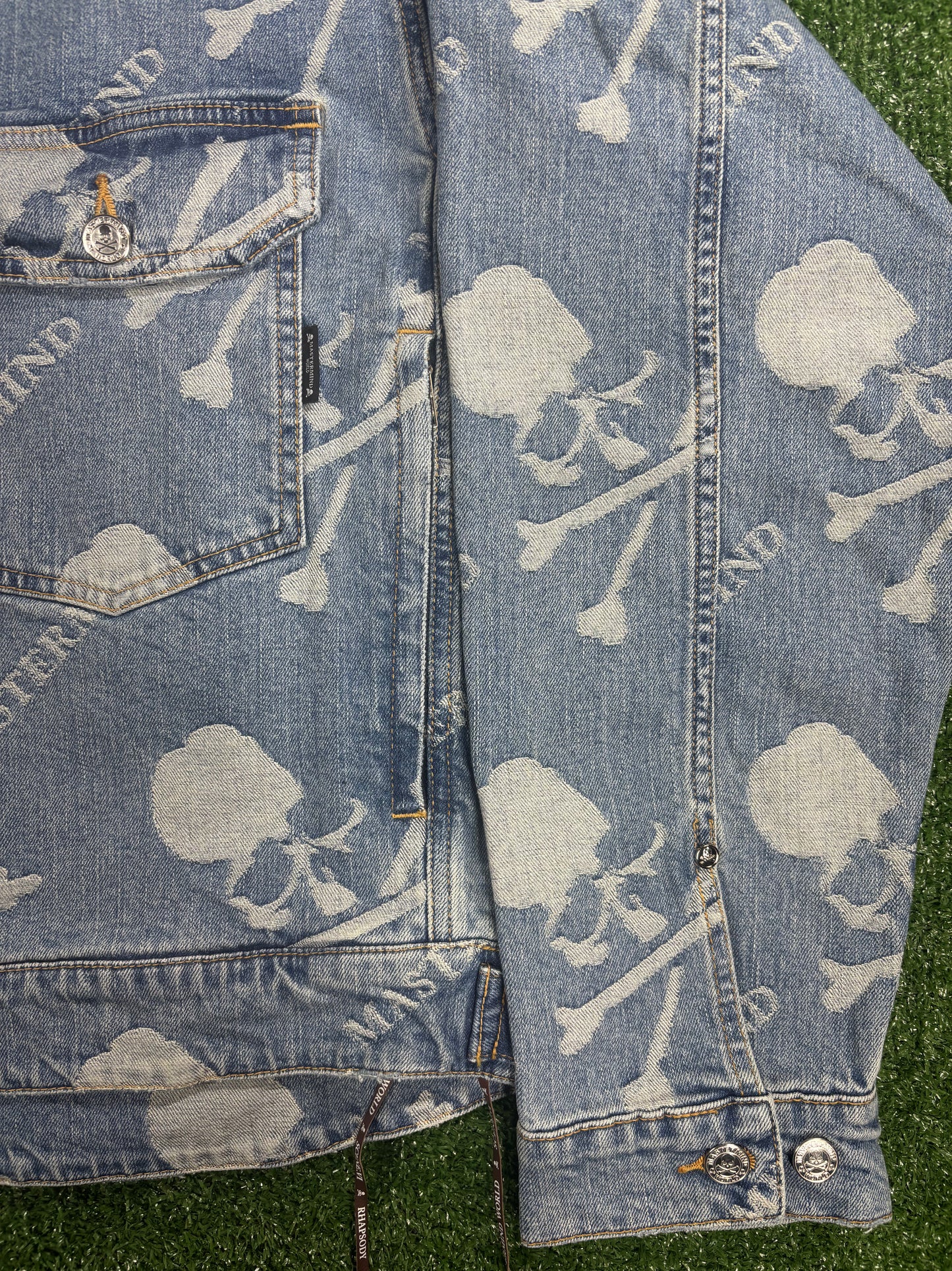 Mastermind Vs. Bape Monogram Denim Trucker Jacket Size Small