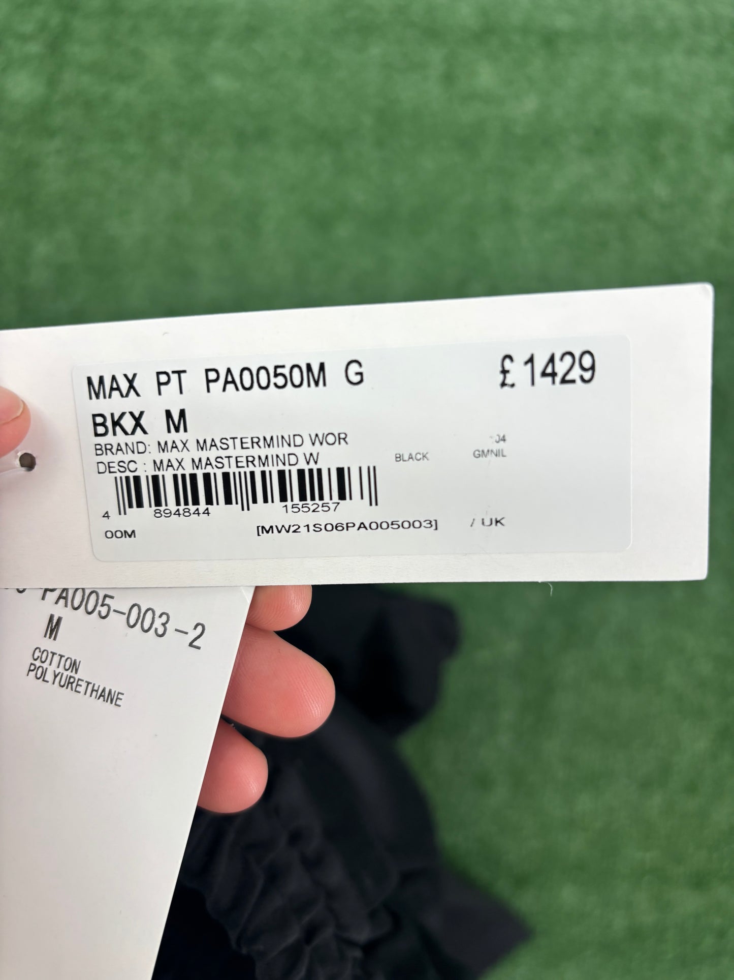 Mastermind World Masterseed Black Cargo Pants Size Medium (MSRP: $1,685)