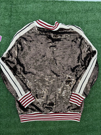 Palm Angels Women Brown Sequined Track Jacket Size Medium (MSRP: $707.00)