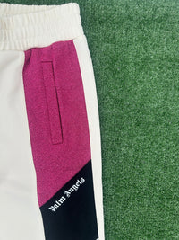 Palm Angels Colorblock Track Pant White & Fuchsia Medium Brand New