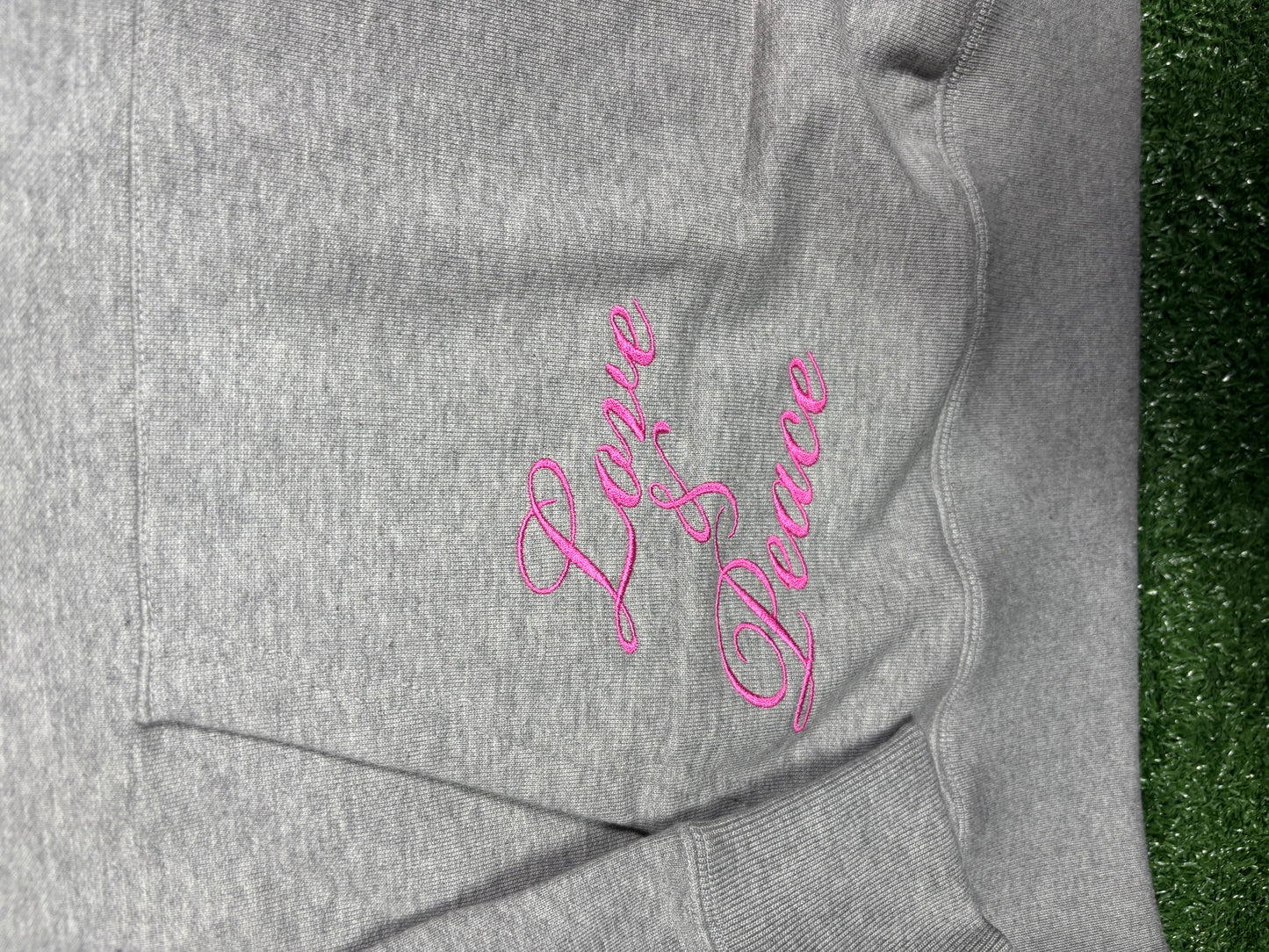 Mastrmind World Vs. Bape All-Over Embroidered Grey Hoodie Size Medium