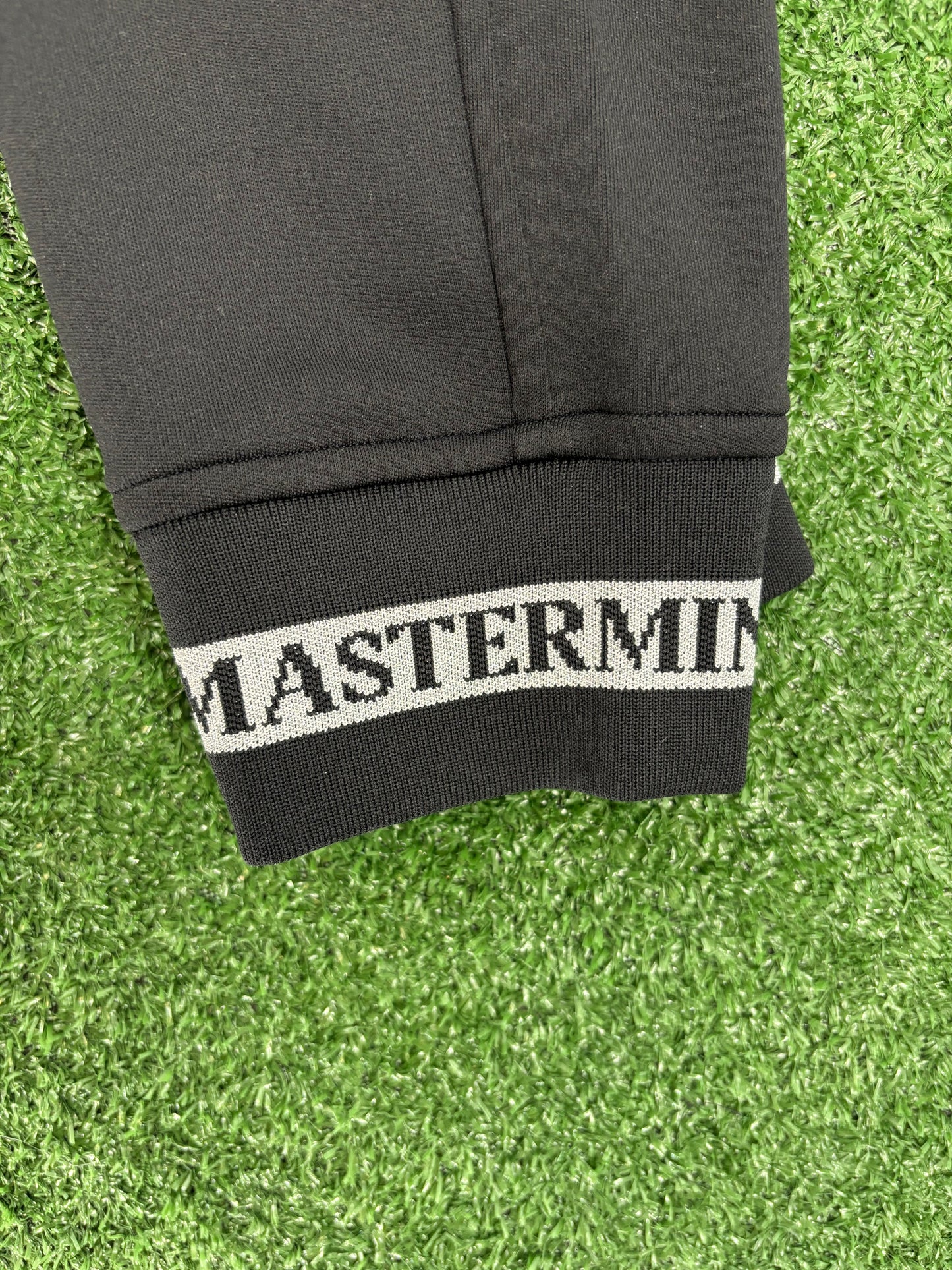 Mastermind Color Ribbed Black Track Pants Size Large (MSRP: $1,279)