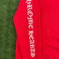 Chrome Hearts "Scroll Logo" Red Pullover Hoodie Size XXL