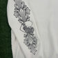 Chrome Hearts "Love You" Letter White Crewneck Sweater Size Large