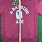 BAPE College Logo Burgundy Crewneck Sweater Size Large