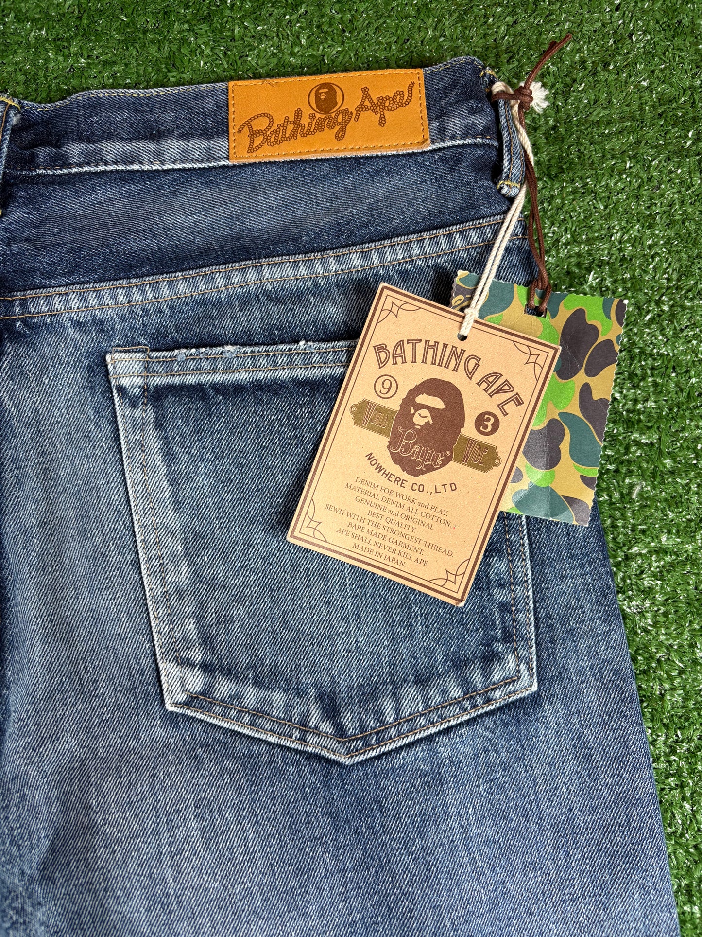 Bape 1999 Type-02 Camo Distressed Jeans Size Large