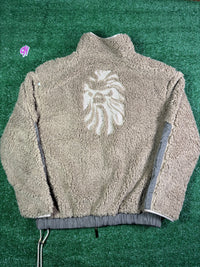 Bape Black Full-Zip Sherpa Beige Jacket Size Medium (MSRP: $480.00)
