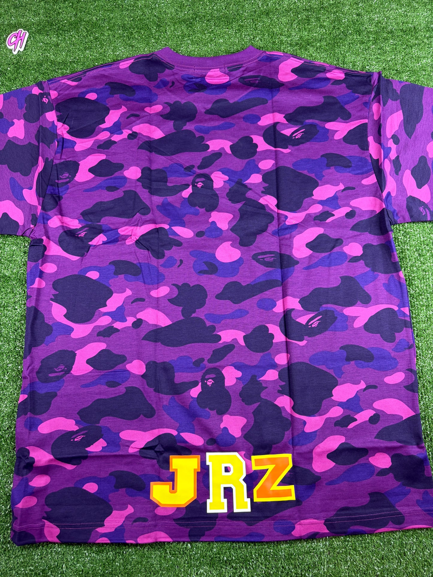 BAPE X Jessie Reyez Purple Shark Camo T-Shirt Size Large