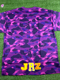 BAPE X Jessie Reyez Purple Shark Camo T-Shirt Size XL