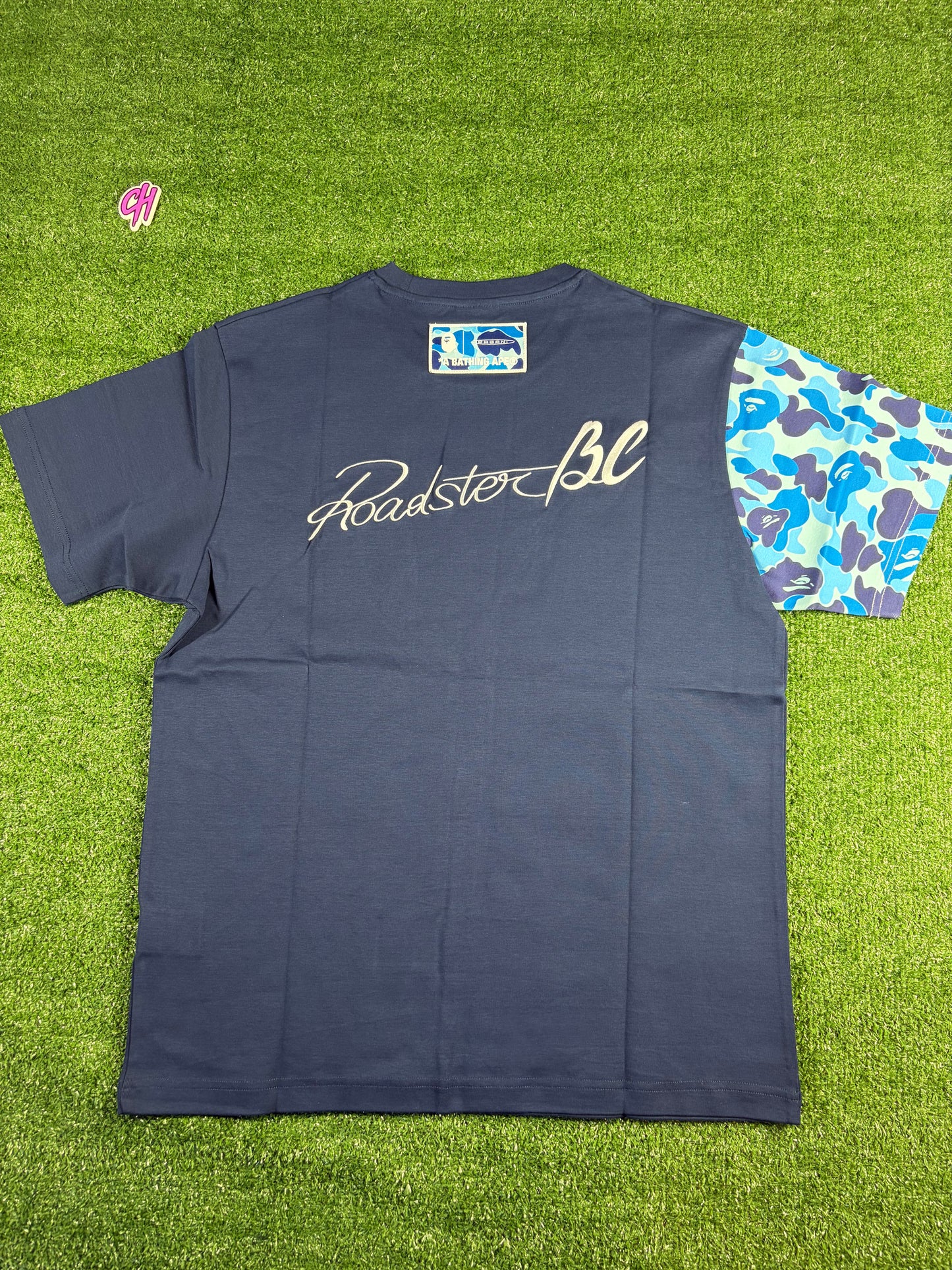 BAPE X Pagani Navy Blue ABC Camo T-Shirt Size Small
