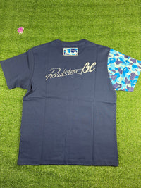 BAPE X Pagani Navy Blue ABC Camo T-Shirt Size Large