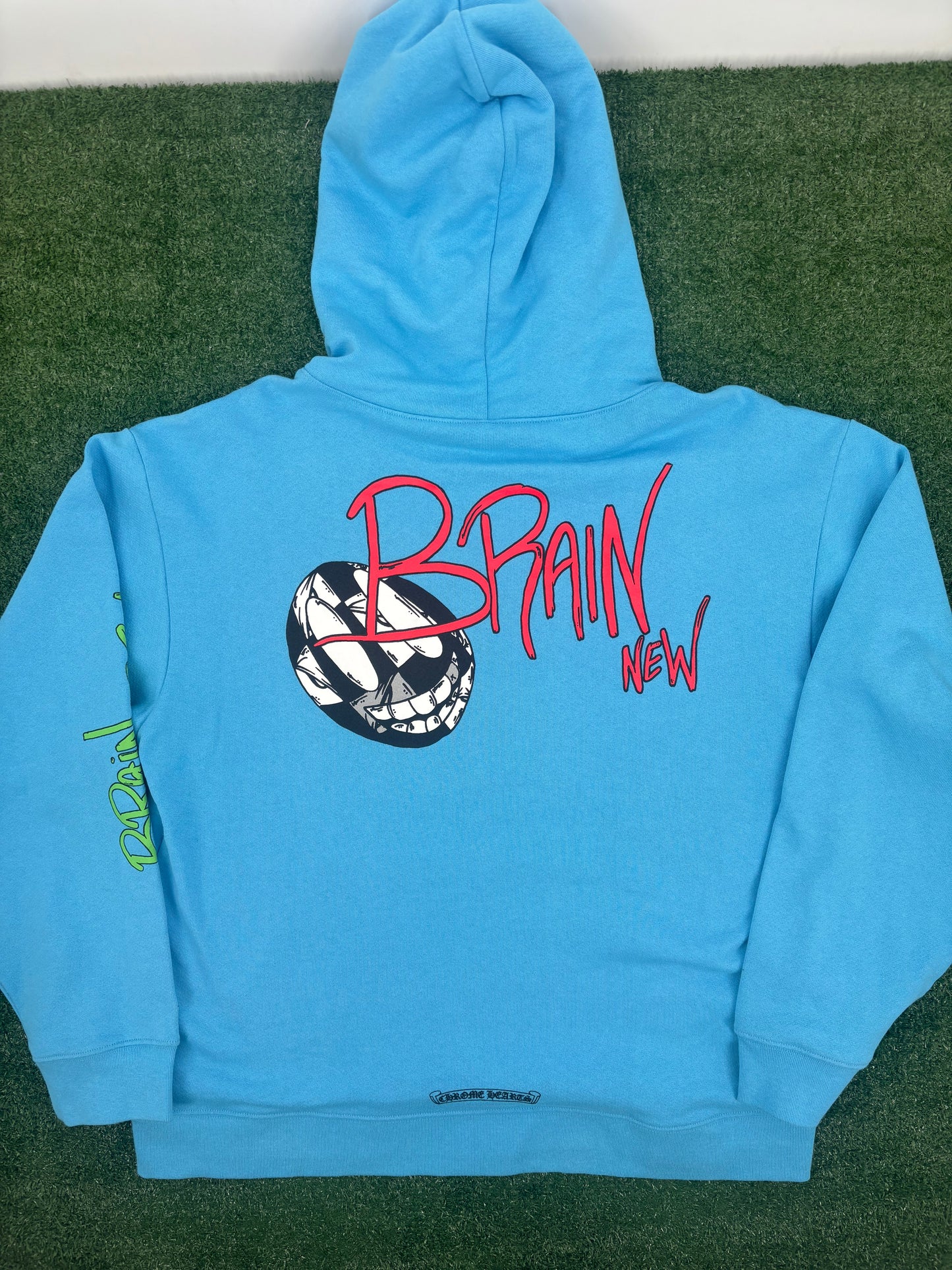 Chrome Hearts Matty Boy Brain New Blue Hoodie Size XL