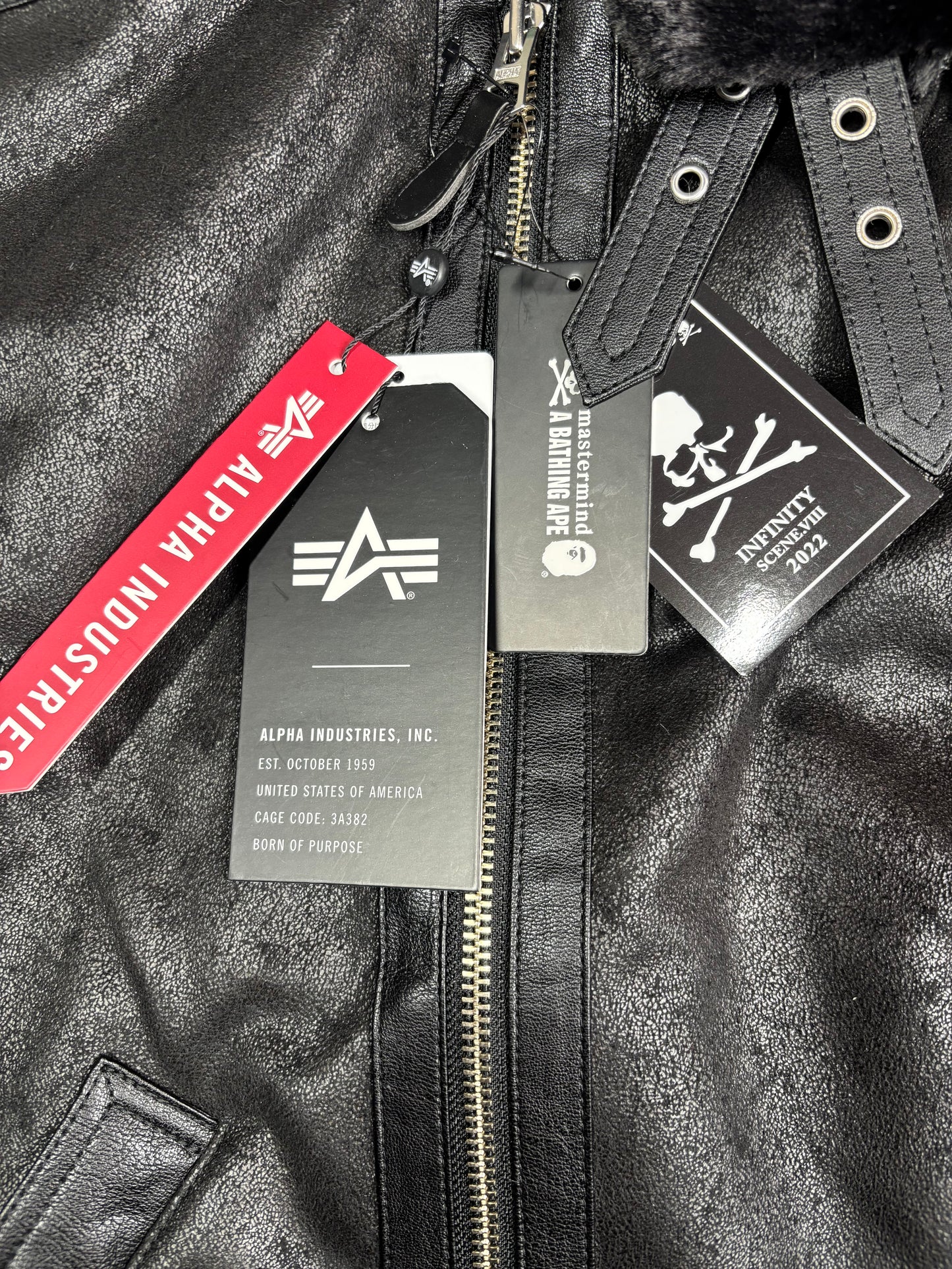 Mastermind X Alpha Industries MMW Riders Jacket Size XL (MSRP: $1,230)