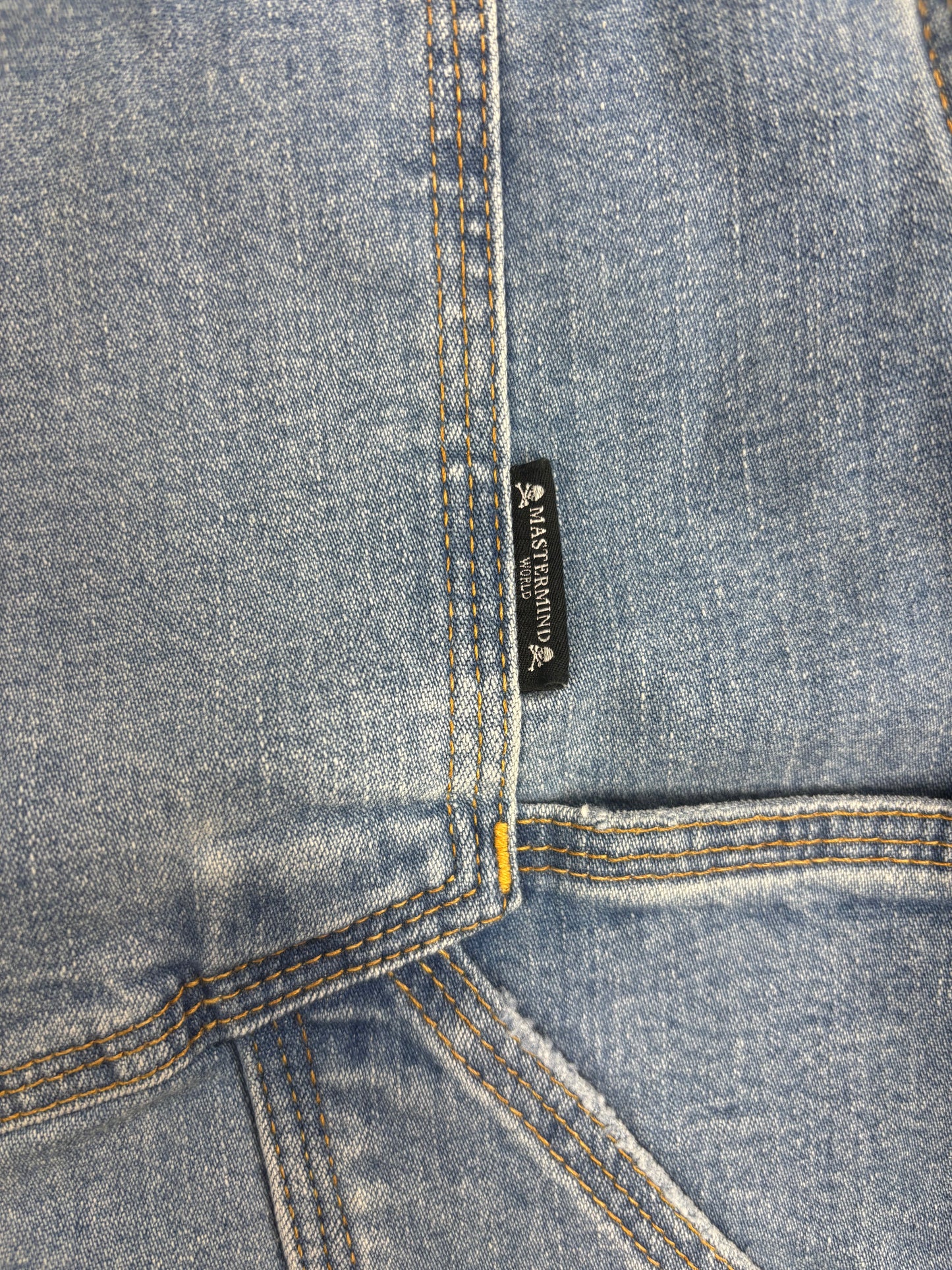 Mastermind Vs. Bape Light Oz Washed Denim Shirt Size Large