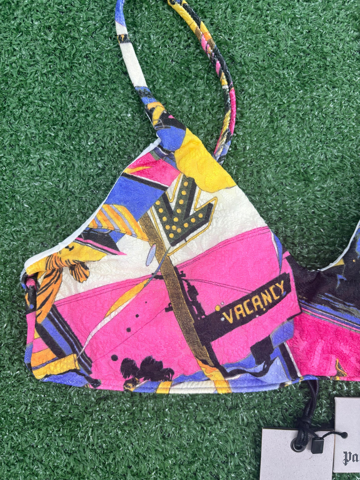 Palm Angels Women's Miami Mix Bikini Top Size Medium