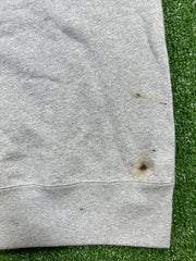 BAPE Grey 'Fading Logo' Pullover Hoodie (STAINED) - Size Large