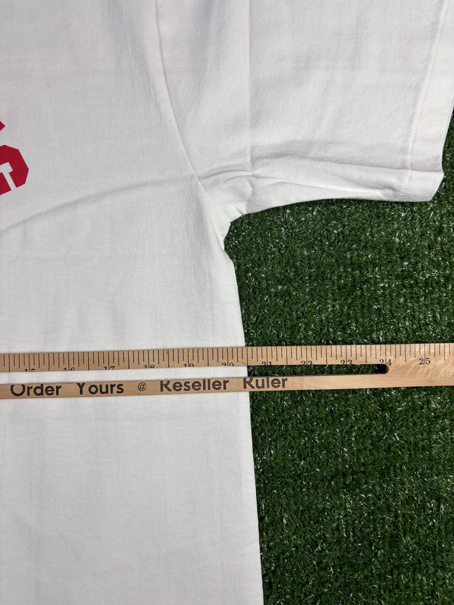 BAPE Christmas College White/Red T-Shirt Size Large