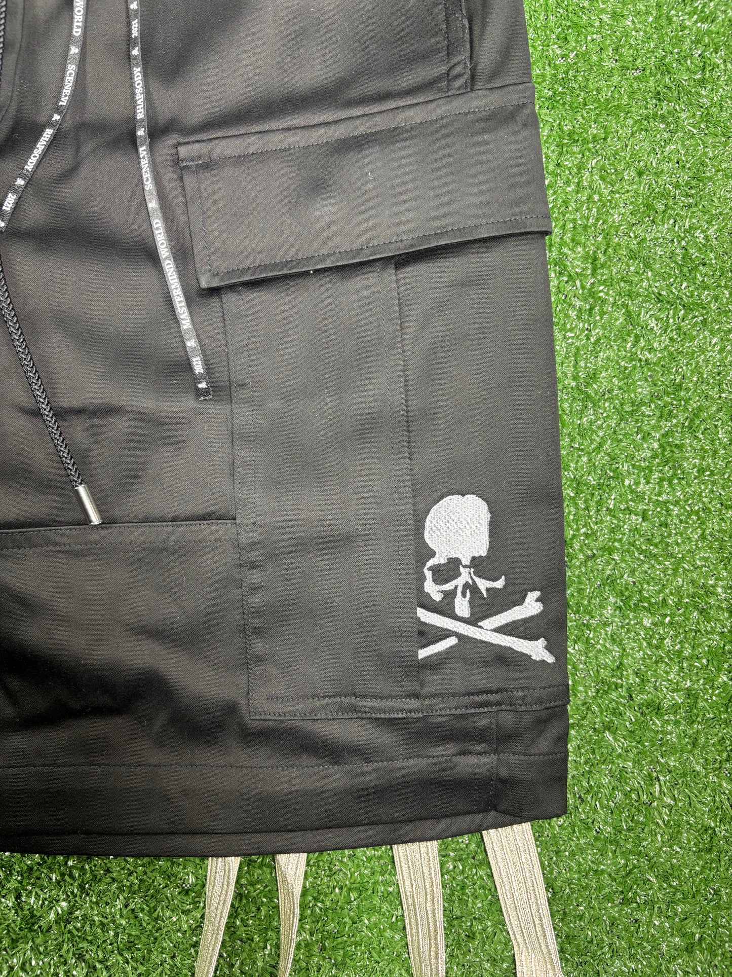 Mastermind Vs. Bape Masterseed Black Cargo Short Pants Size Small