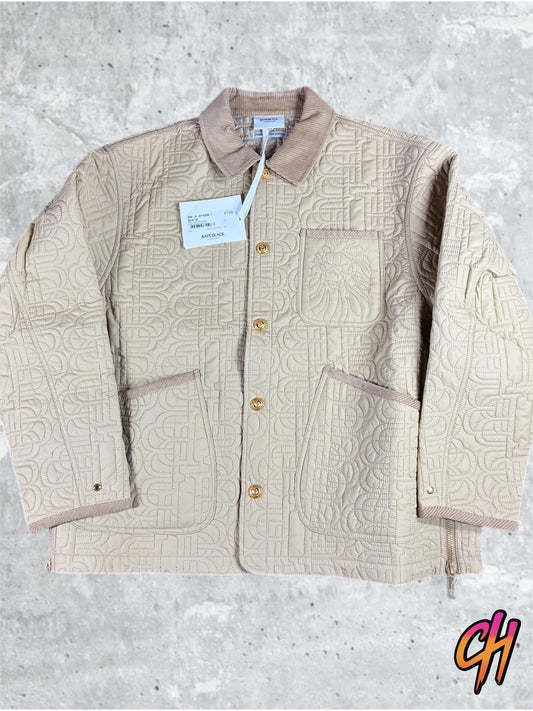 Bape Black Beige Quilted Collared Jacket Size Medium