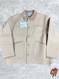 Bape Black Beige Quilted Collared Jacket Size Medium