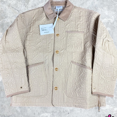 Bape Black Beige Quilted Collared Jacket Size Medium