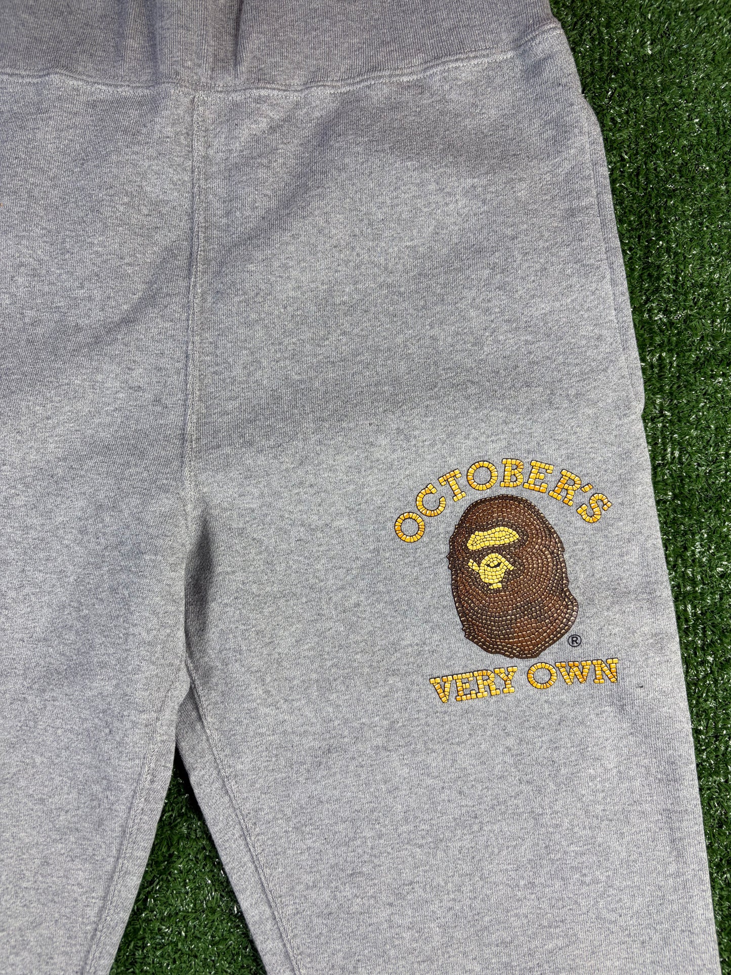 BAPE X OVO Slim Fit Grey Sweatpants Size Small