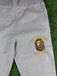 BAPE X OVO Slim Fit Grey Sweatpants Size Medium