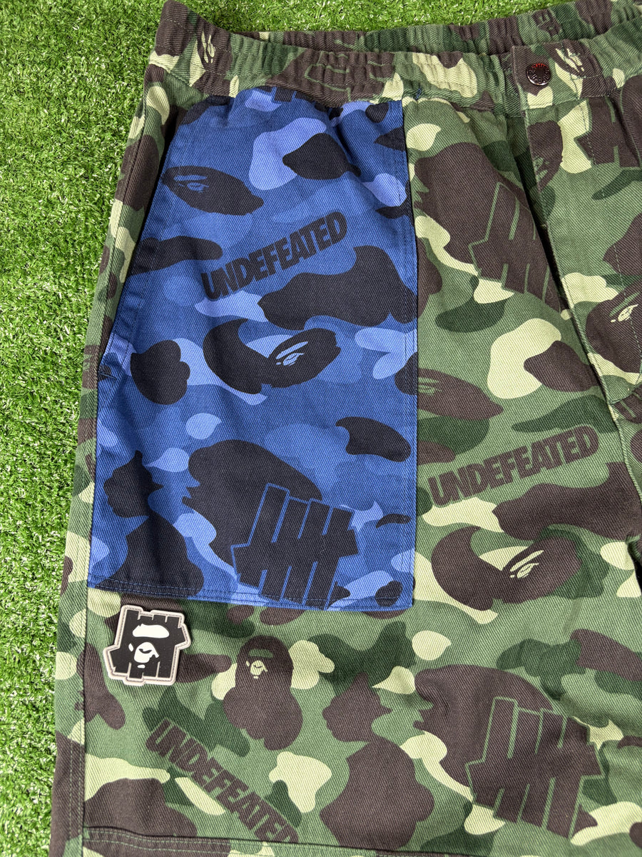 Bape x Undefeated Camo Flannel Cargo Pants Size XXL
