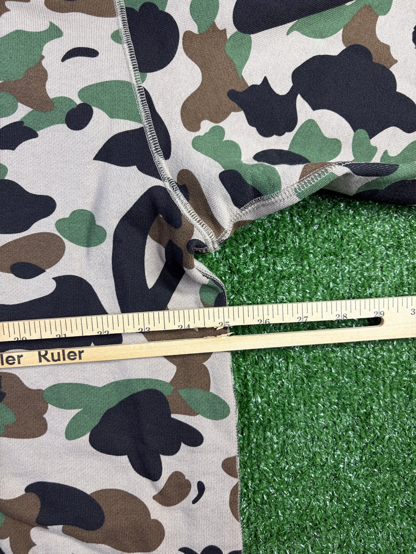 BAPE x A.P.C. Beige Camo Pullover Hoodie Size XXXL