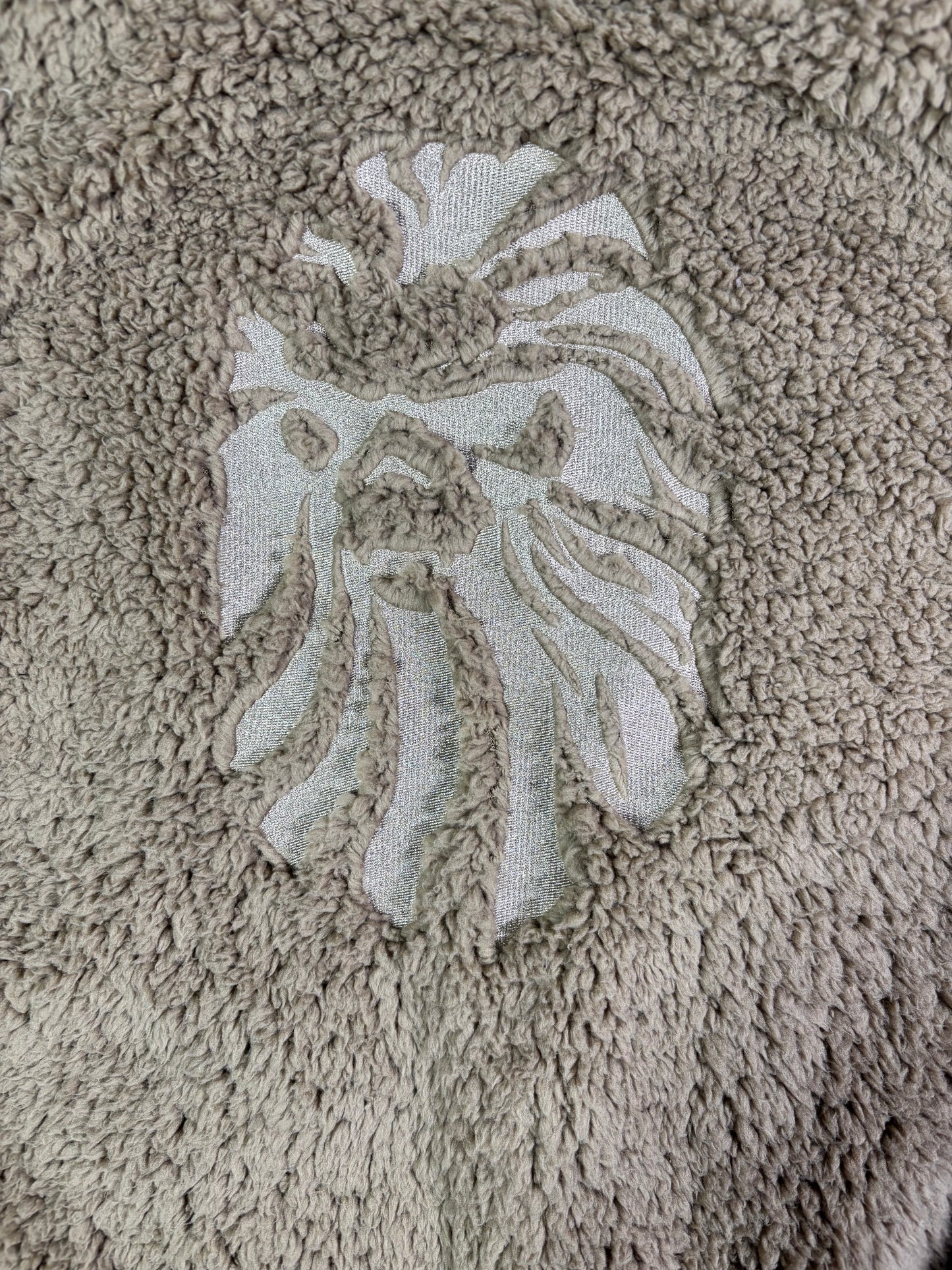 Bape Black Full-Zip Sherpa Beige Jacket Size Medium (MSRP: $480.00)