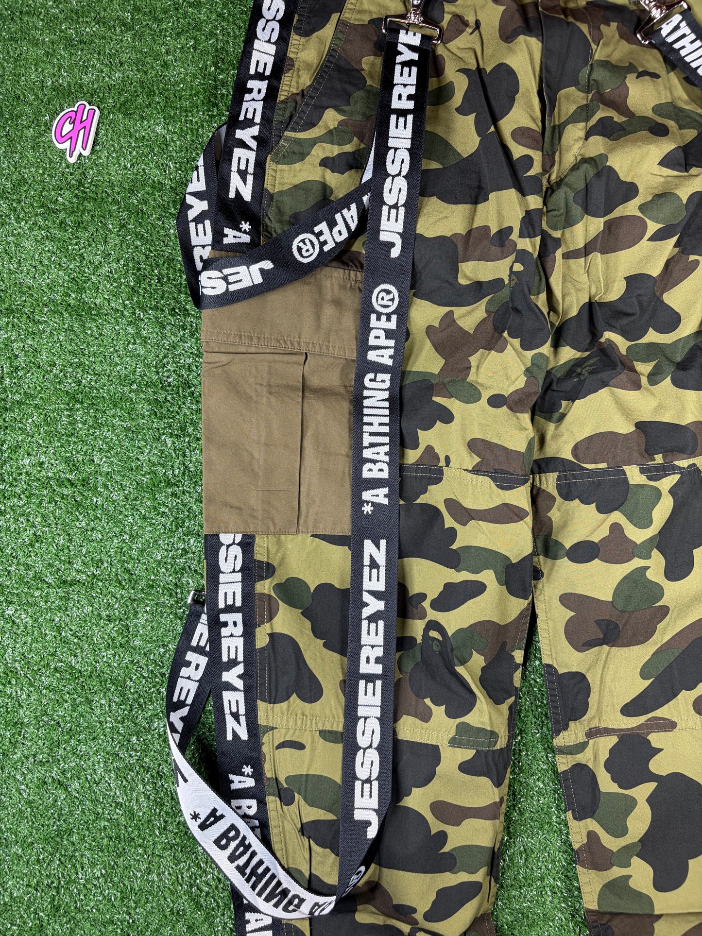 Bape X Jessie Reyez Green 6 Pocket Cargo Pants Size XL