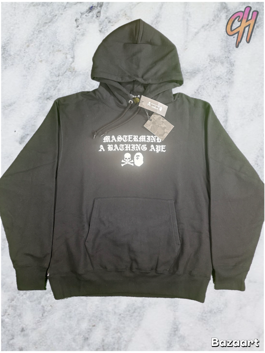 Bape X Mastermind Back Camo Black Pullover Hoodie Size XL