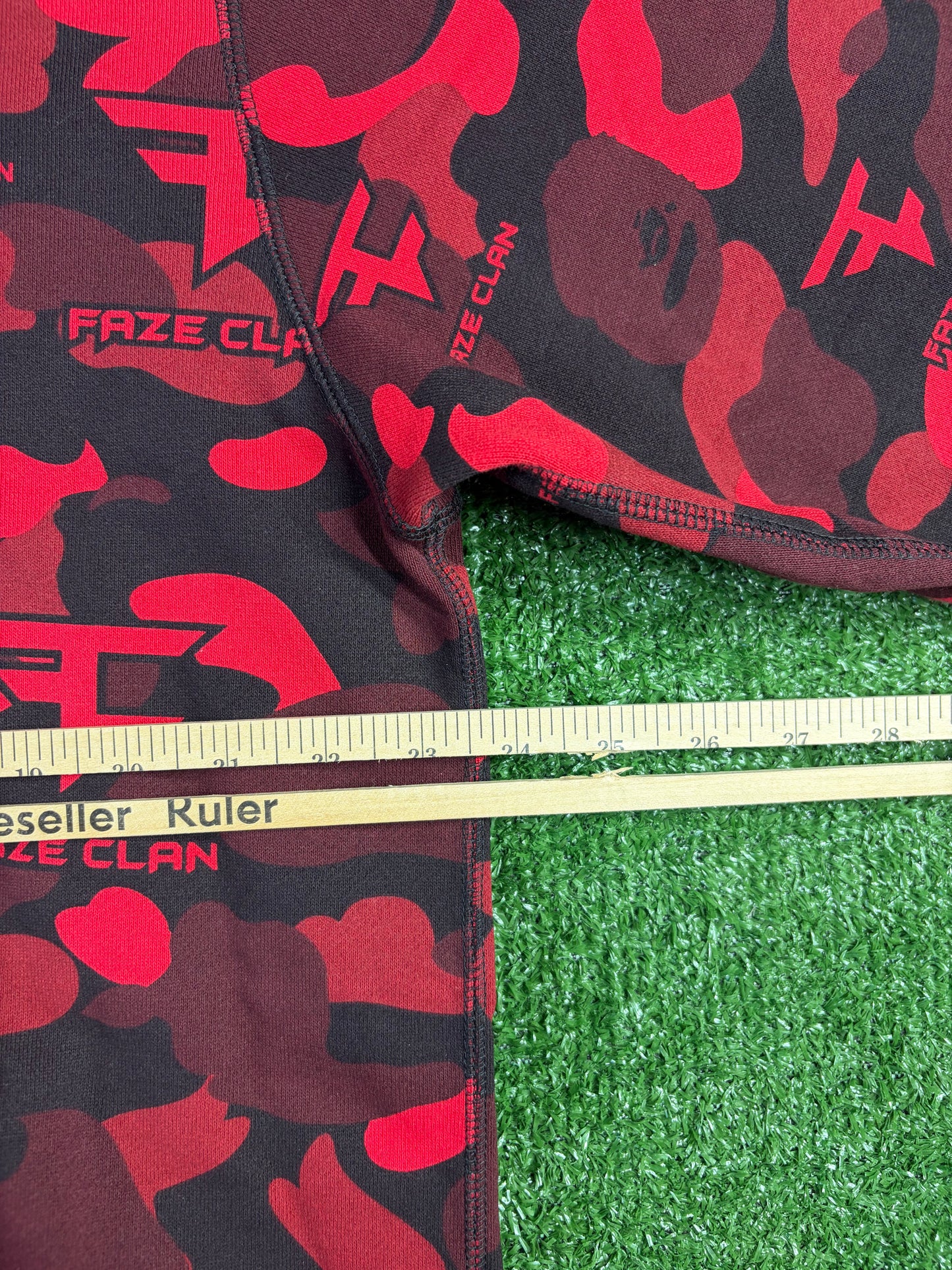 BAPE x Faze Clan Red Camo Full Zip Hoodie Size XXL