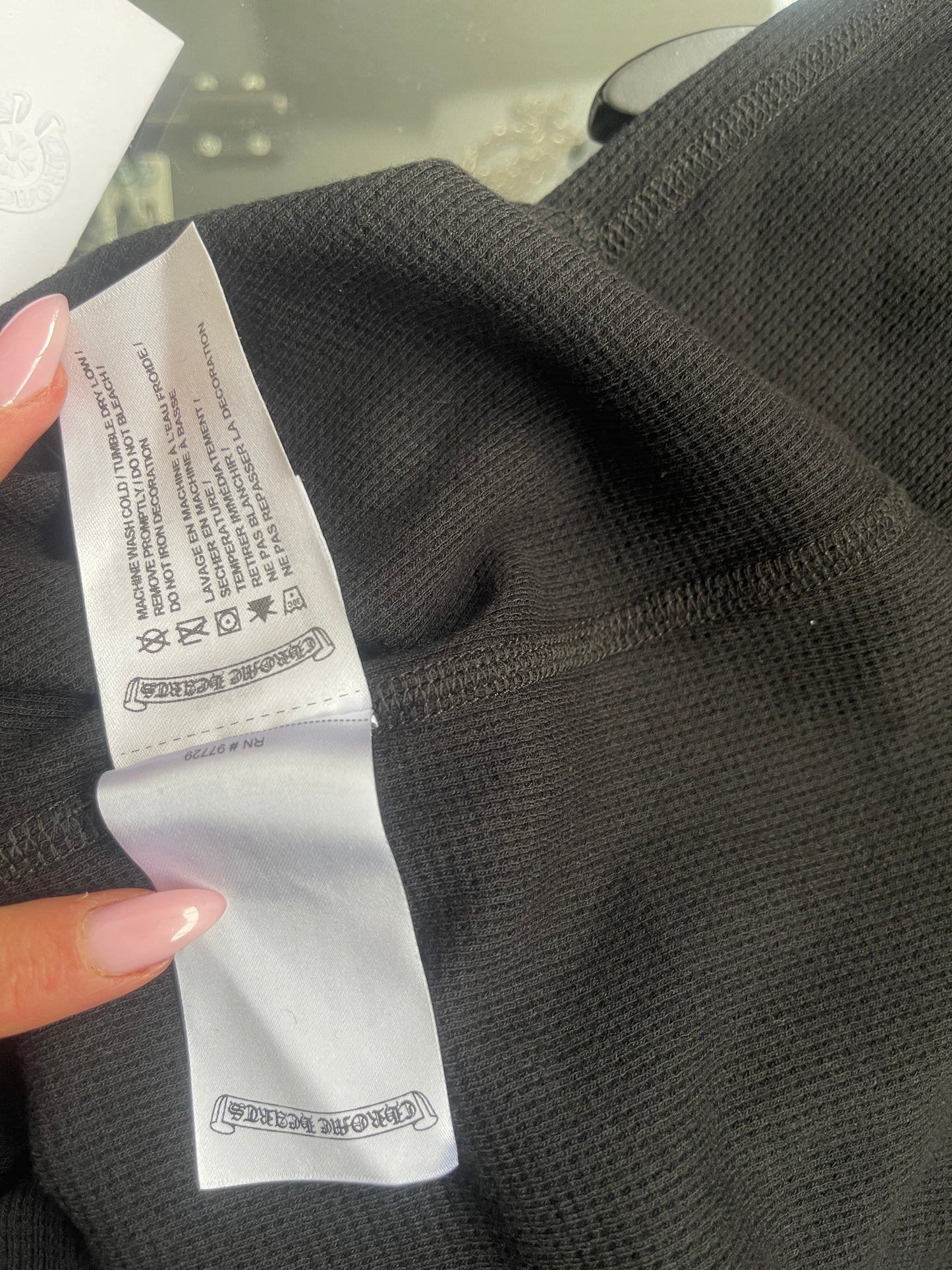 Chrome Hearts Scroll Logo Long-Sleeve Thermal Shirt 'Black'