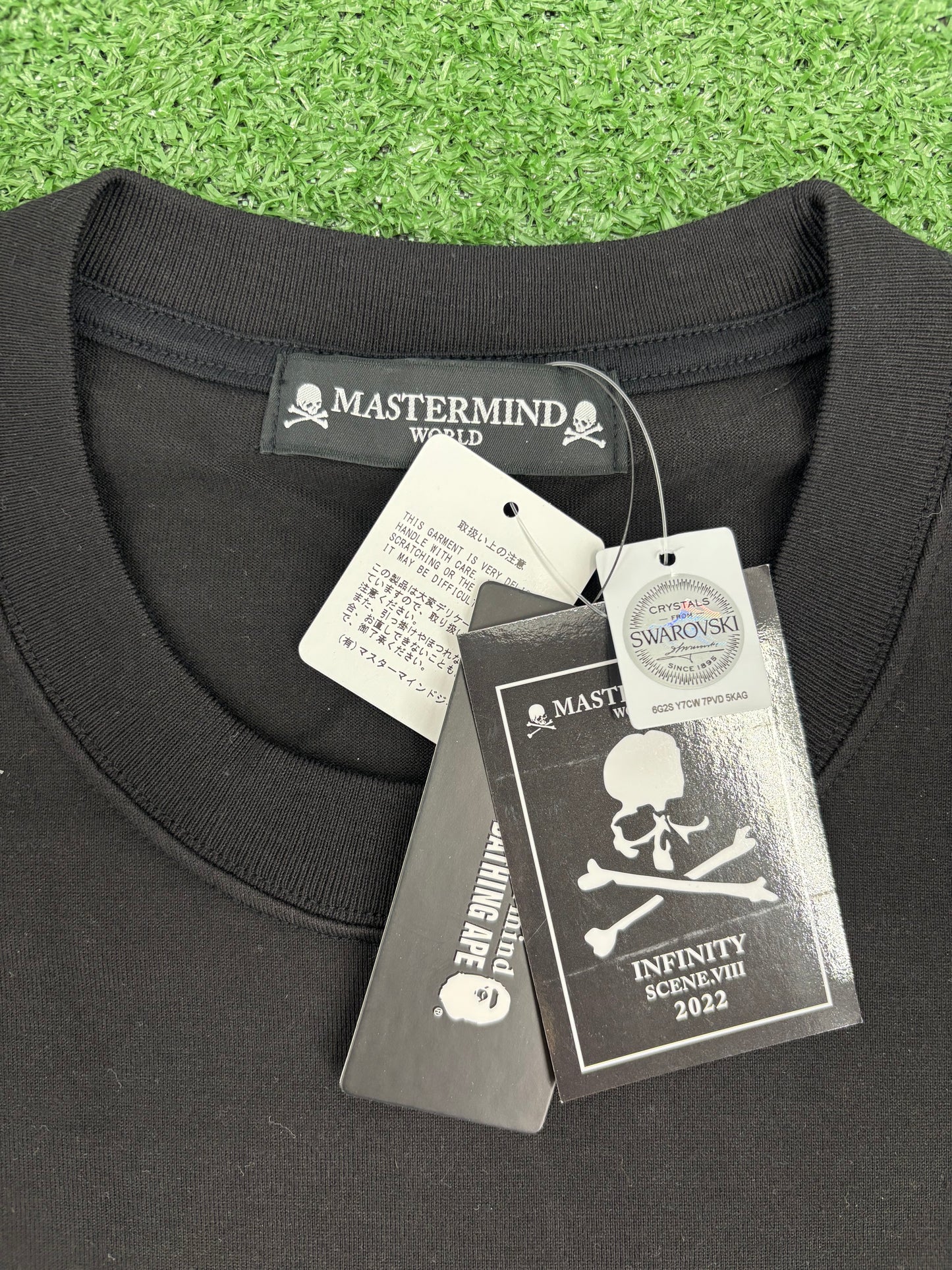 Mastermind World X Swarovski Heavyweight Black T-Shirt Size Medium (MSRP: $1,300)