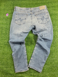 AG Men's Indigo Light Washed Denim Jeans (USED) - Size 36W/32L