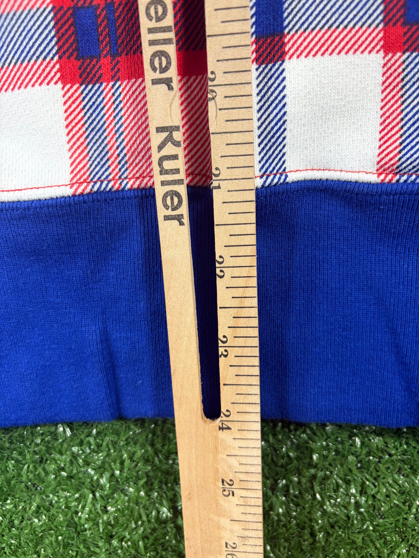 Bape London Plaid Check Wide Pullover Hoodie Size XXL