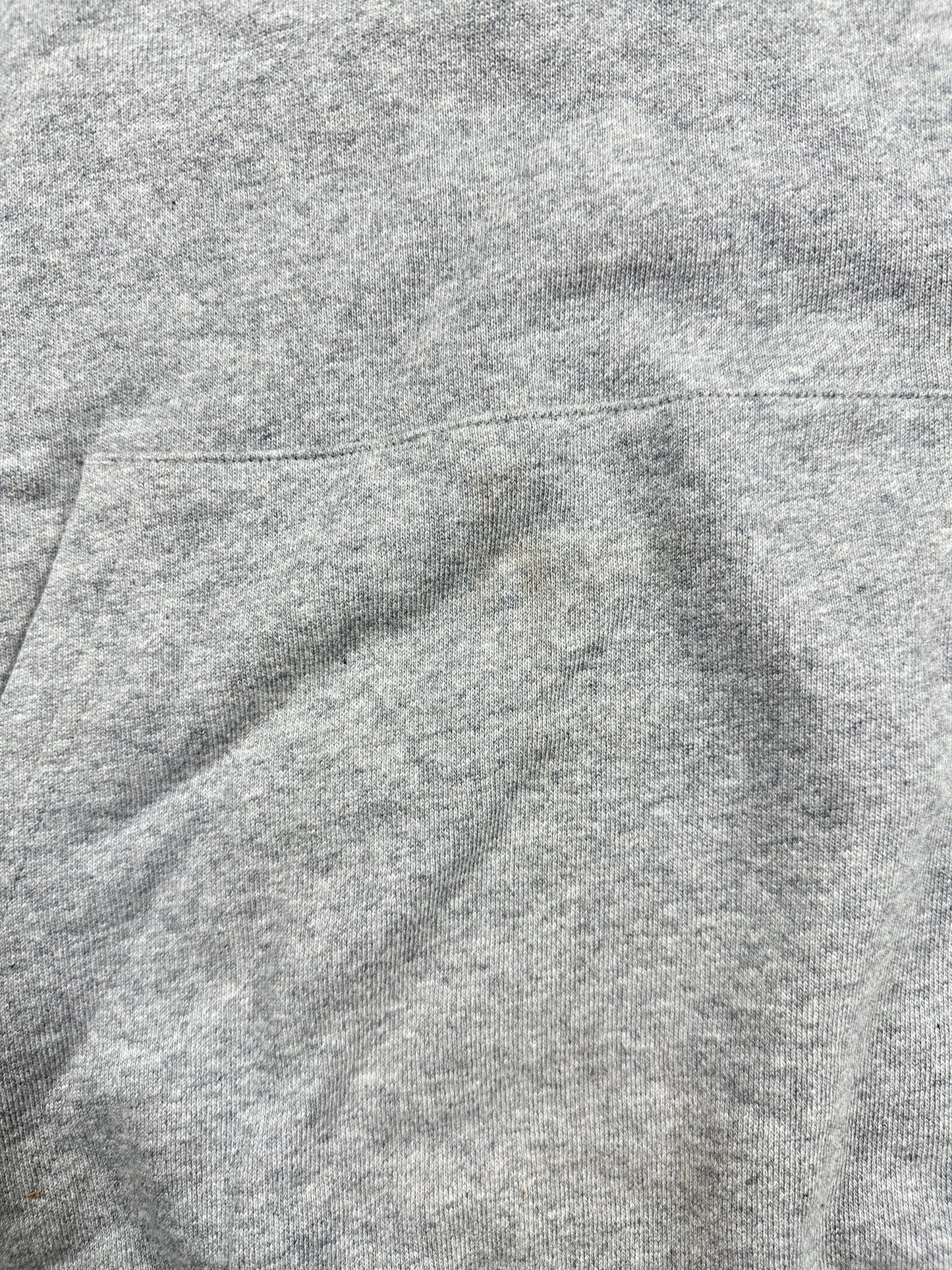 BAPE Grey 'Fading Logo' Pullover Hoodie (STAINED) - Size Large