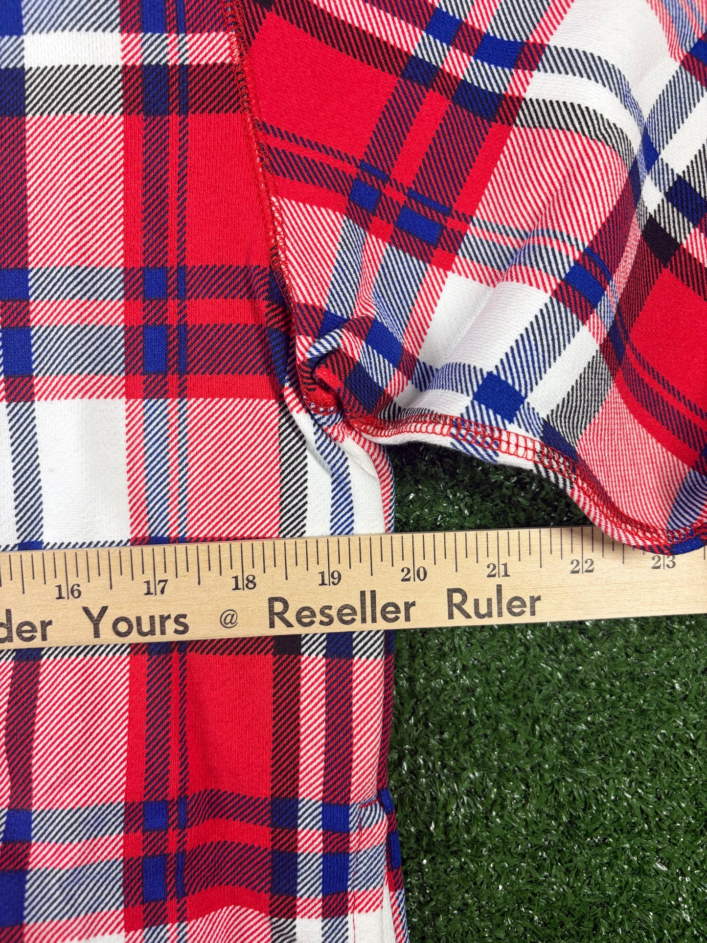 Bape London Plaid Check Wide Pullover Hoodie Size XXL