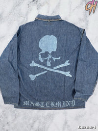 Mastermind World Big Pockets Indigo Denim Shirt Size Medium (MSRP: $1,437)