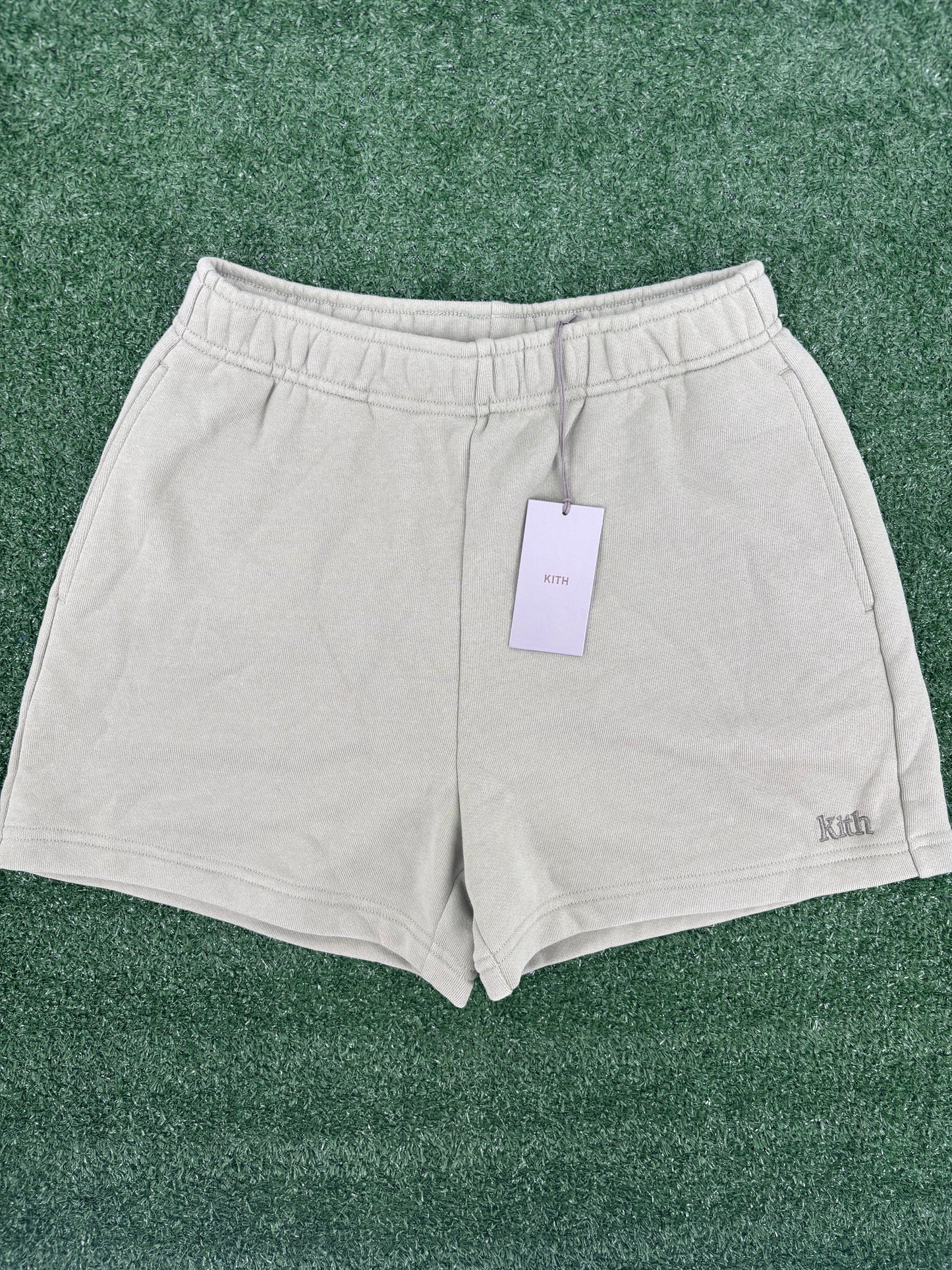 Kith Womens Rayne Sweatshorts Green Khaki Size Medium